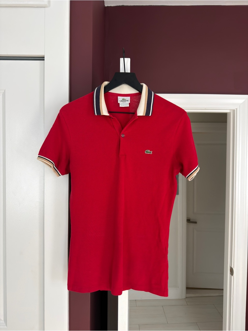 Lacoste Slim Fit Men’s Contrast Cotton Polo